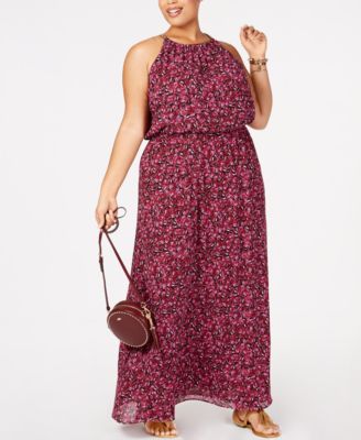 plus size butterfly print dress