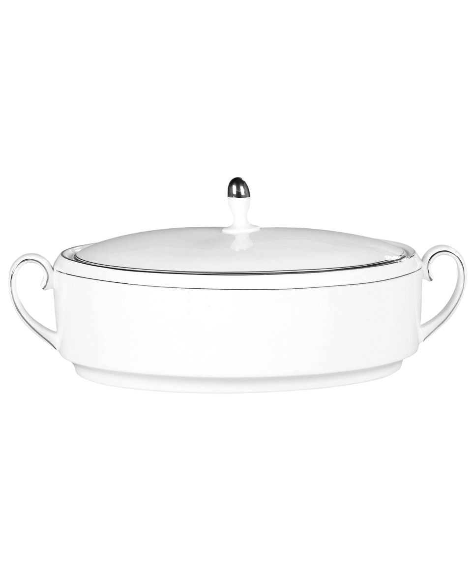 Vera Wang Wedgwood Dinnerware, Blanc sur Blanc Rim Soup Bowl   Fine