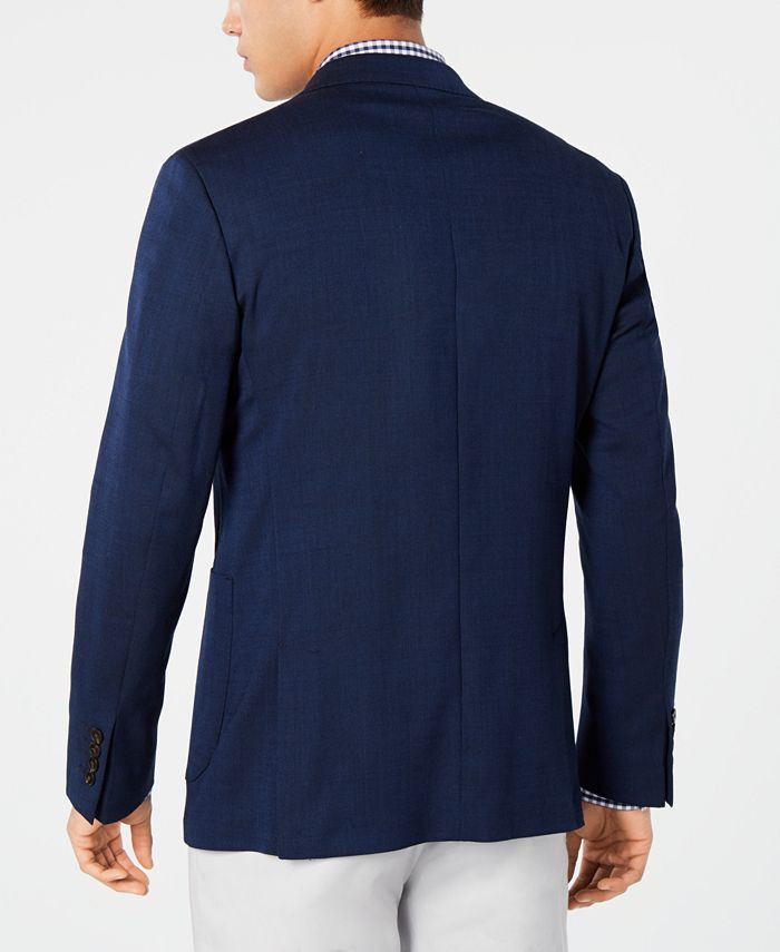 Cole Haan Men's Grand .OS Wearable Technology Slim-Fit Stretch Navy Textured Blazer & Reviews