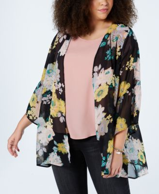 macys plus size kimono