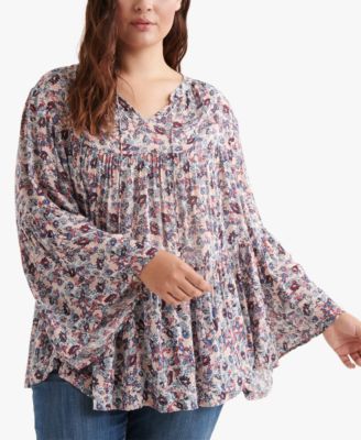 Lucky Brand Plus Size Printed Tiered 