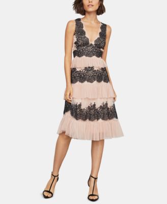 bcbg tiered lace dress