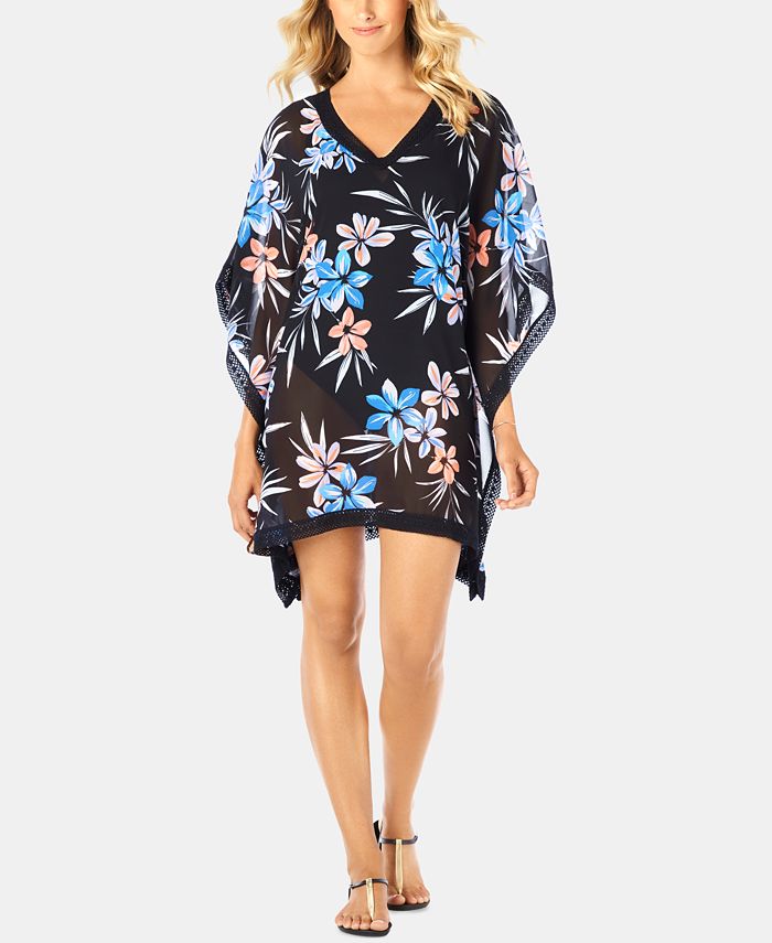 Swim Solutions CrochetTrimmed CoverUp, Created for Macy's & Reviews