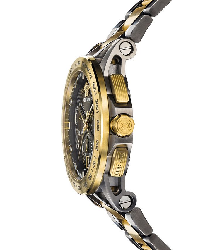 Versace Men's Swiss Sport Tech TwoTone Stainless Steel Bracelet Watch