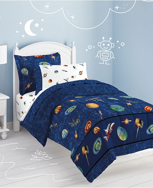 Mainstays Kids Outer Space Bed In A Bag Bedding Set Walmart Com Walmart Com