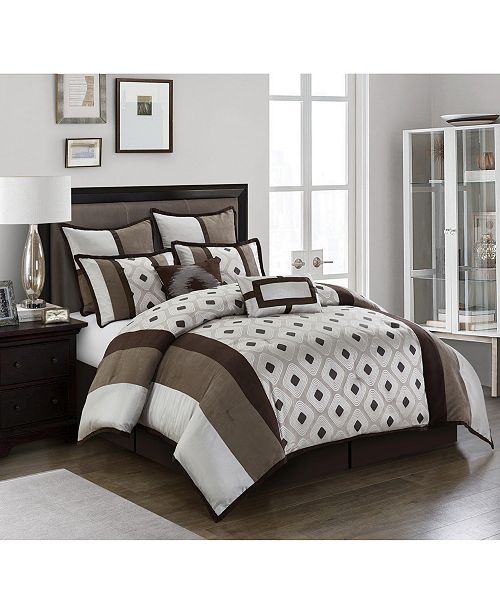 Nanshing Grayson Reversible 8 Piece Queen Comforter Set Reviews Bed In A Bag Bed Bath Macy S