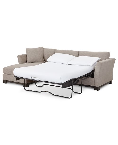 Furniture Elliot Ii 107 Fabric 2 Pc Chaise Sleeper Sectional Sofa Created For Macy S Reviews Furniture Macy S