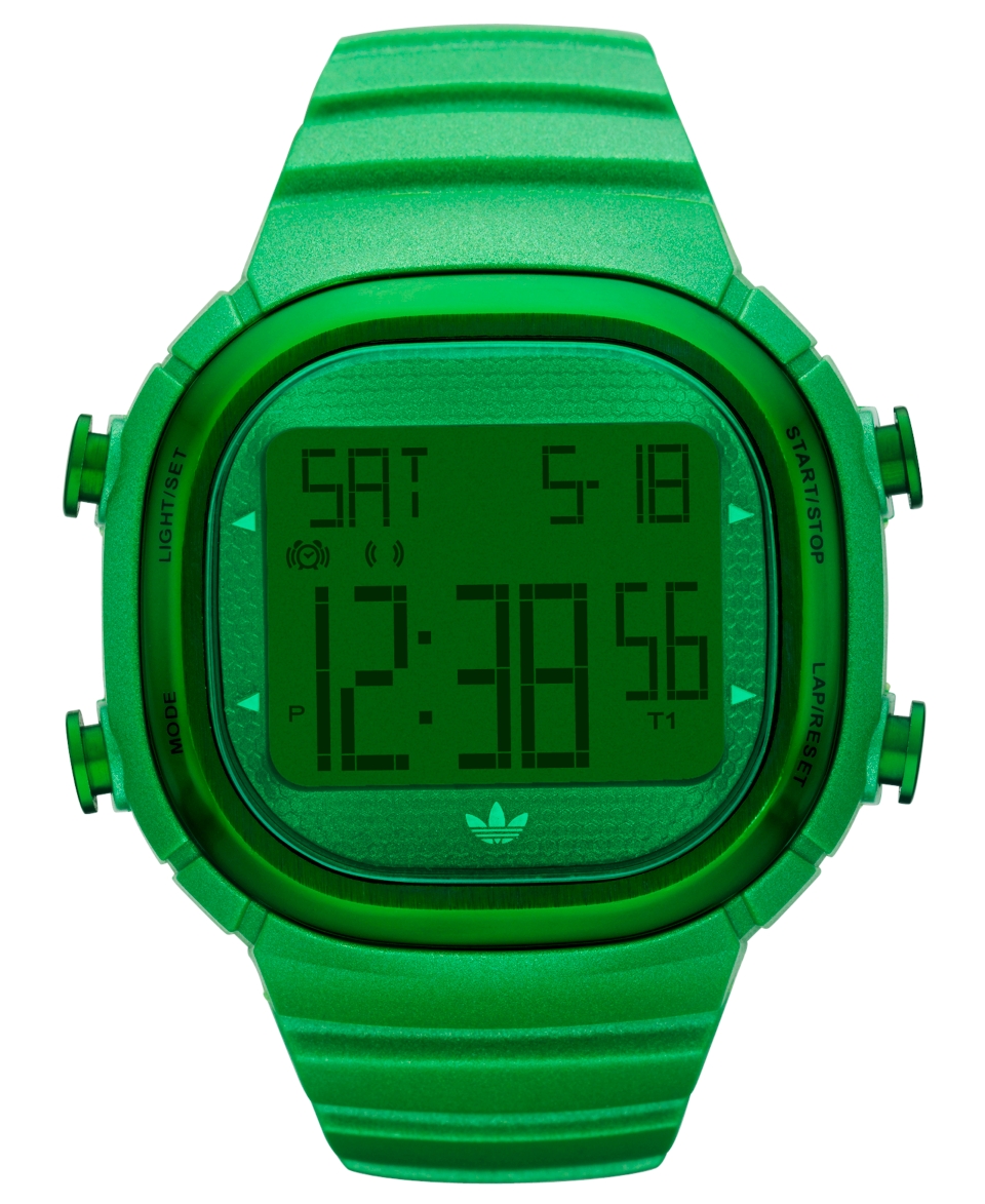 adidas Watch, Digital Green Polyurethane Bracelet 46x50mm ADH2139