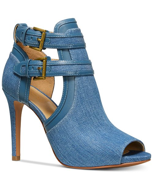 Michael Kors Blaze Peep Toe Dress Booties Reviews Boots Shoes Macy S