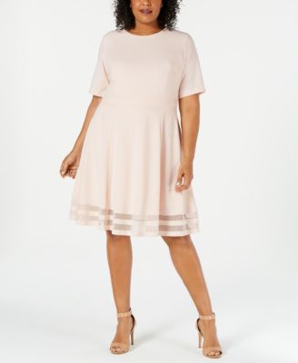 macy's calvin klein plus size dress