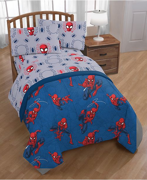 Marvel Spiderman Spidey Crawl Full 5 Pc Bed In A Bag Reviews Bed In A Bag Bed Bath Macy S