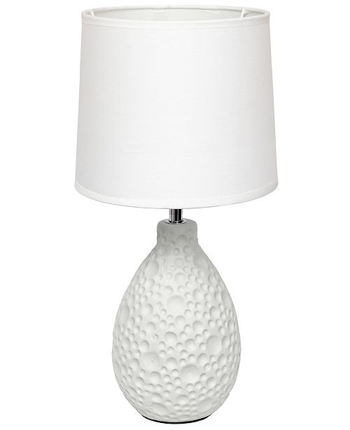 All The Rages Simple Designs Textured Stucco Ceramic Oval Table Lamp Reviews Home Macy S