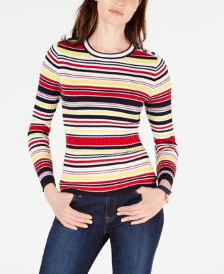 tommy hilfiger striped sweater women's