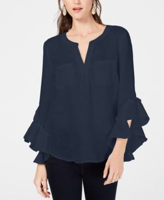 macys ruffle top