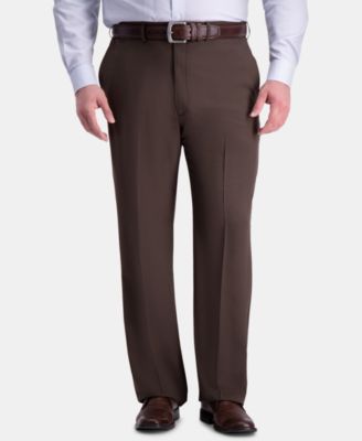 Мужские брюки Haggar Big & Tall Premium Comfort, стрейчевые, классического покроя, однотонные, с плоской передней частью