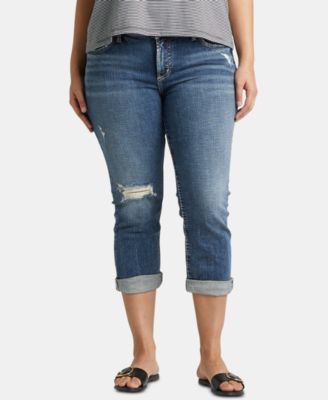 silver jeans capris plus size