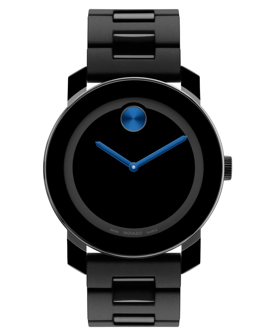 Movado Swiss Bold Large Black Polymer Bracelet Watch 42mm 3600047   Watches   Jewelry & Watches