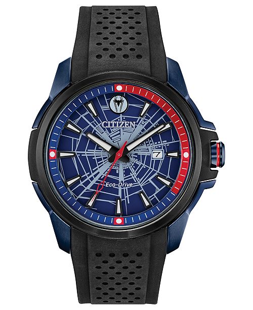 Citizen Eco Drive Men S Spider Man Black Strap Watch 44mm Reviews All Fine Jewelry Jewelry Watches Macy S