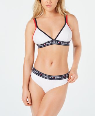 Tommy Hilfiger Logo-Tape Bikini Top 