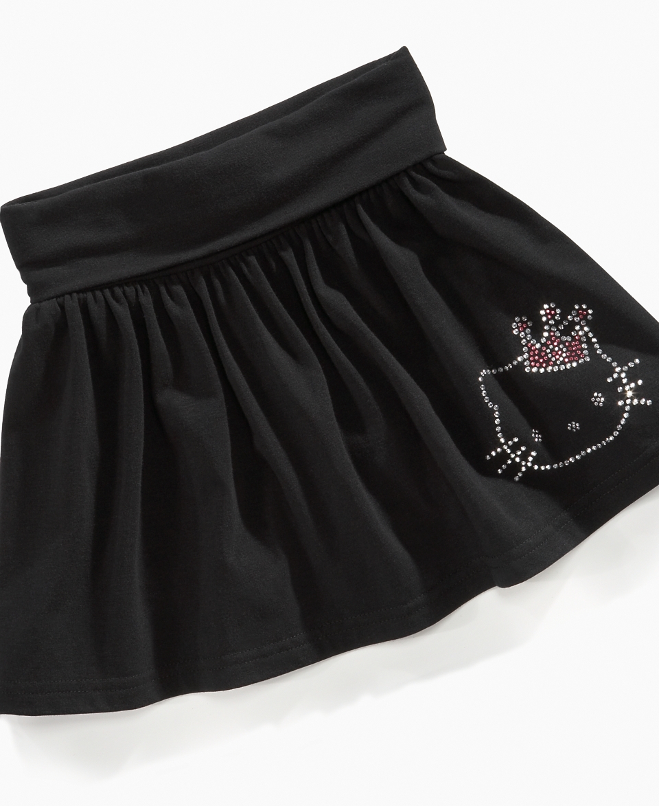 Hello Kitty Kids Skirt, Little Girls Rhinestud Crown Skirt