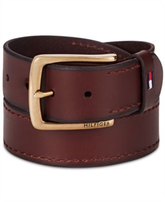 tommy hilfiger men's leather belt
