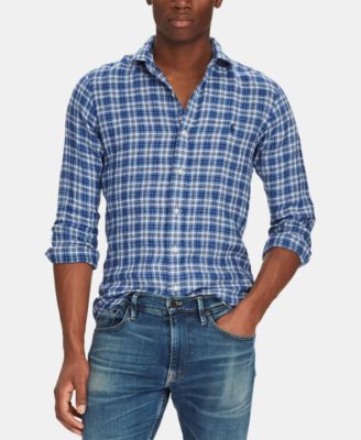 slim fit linen shirt ralph lauren