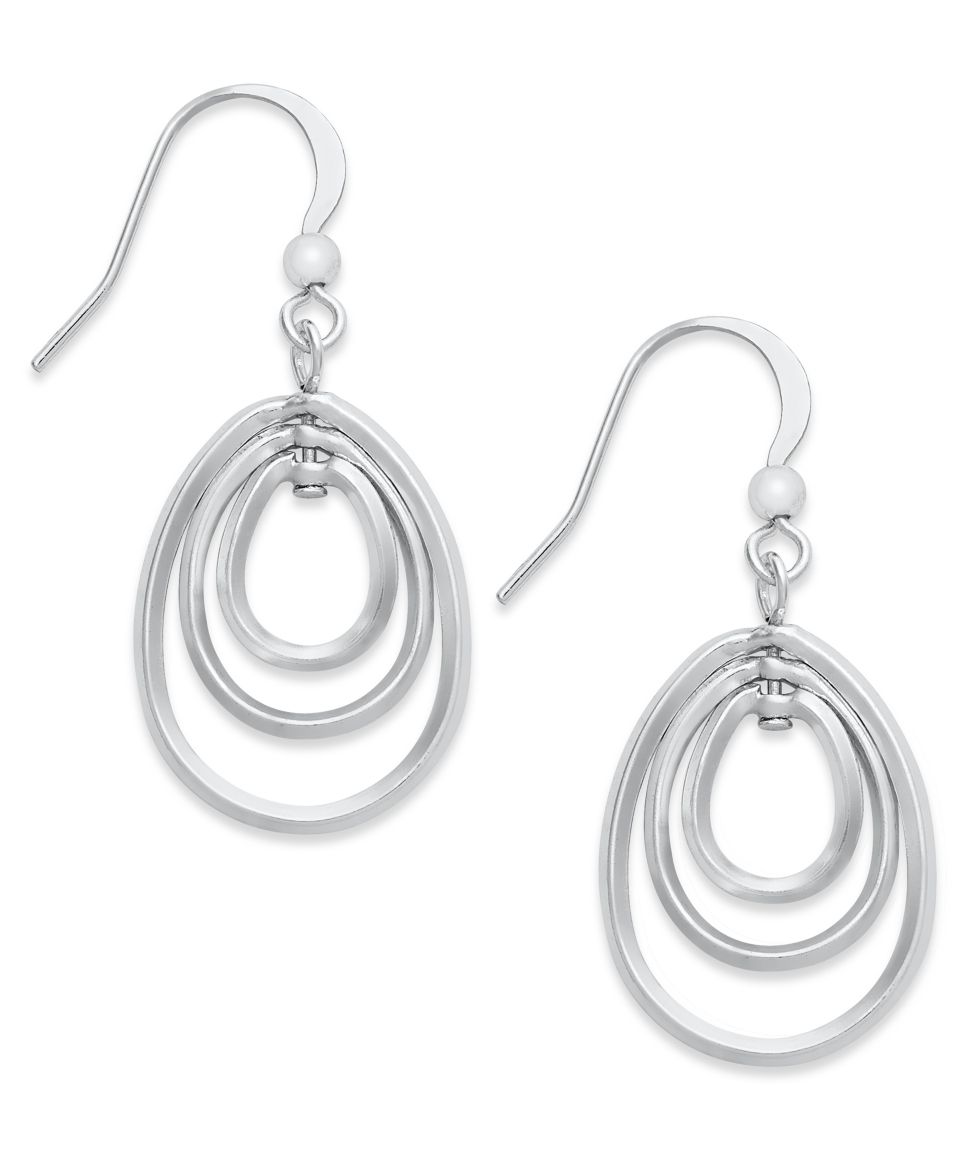 Style&co. Earrings, Silver Tone Chain Chandelier Drop Earrings