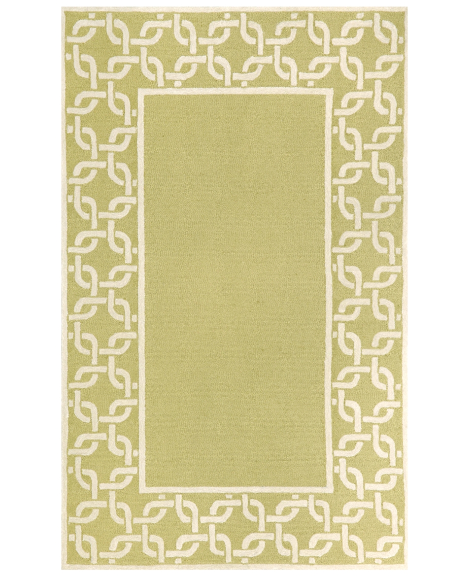 Indoor/Outdoor Promenade 2142/16 Chain Border Sage 8   Rugs