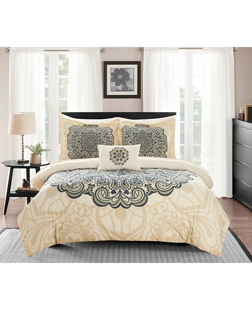 Chic Home Palmer 6 Piece Twin Bed In A Bag Comforter Set Reviews Bed In A Bag Bed Bath Macy S