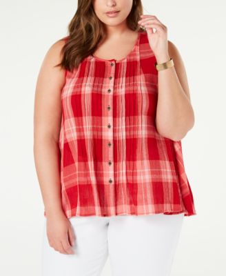 macy's style & co plus size tops