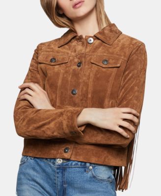 plus size suede fringe jacket