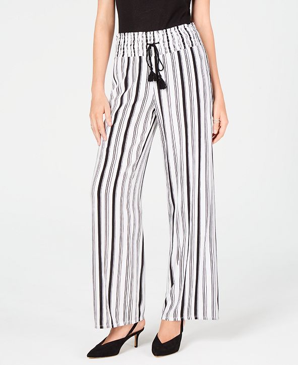 INC International Concepts INC Striped Wide-Leg Pants, Created for Macy ...