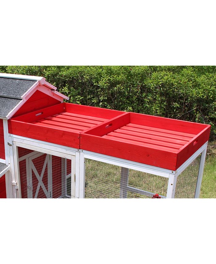 zoovilla Red Barn Chicken Coop with Roof Top Planter & Reviews Home