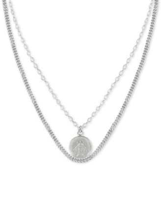 argento vivo virgin mary necklace