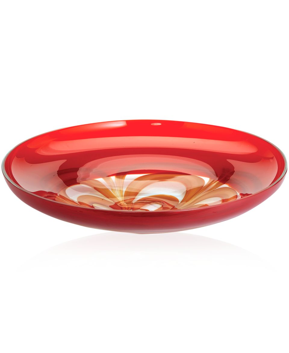 Evolution By Waterford Red & Gold Platter, 20