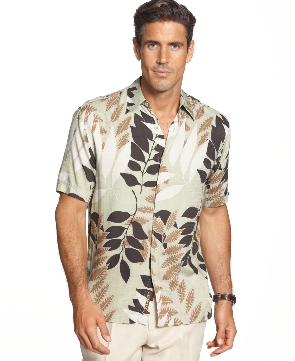 Campia Moda Shirt, Palm Print Shirt   Mens Casual Shirts