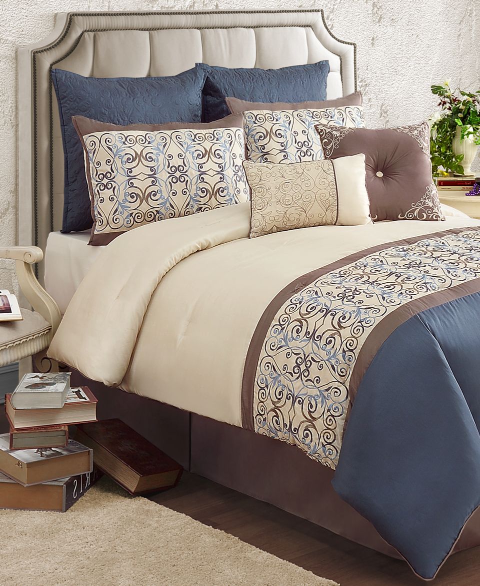 Bryan Keith Bedding, Jackson 9 Piece Full Comforter Set