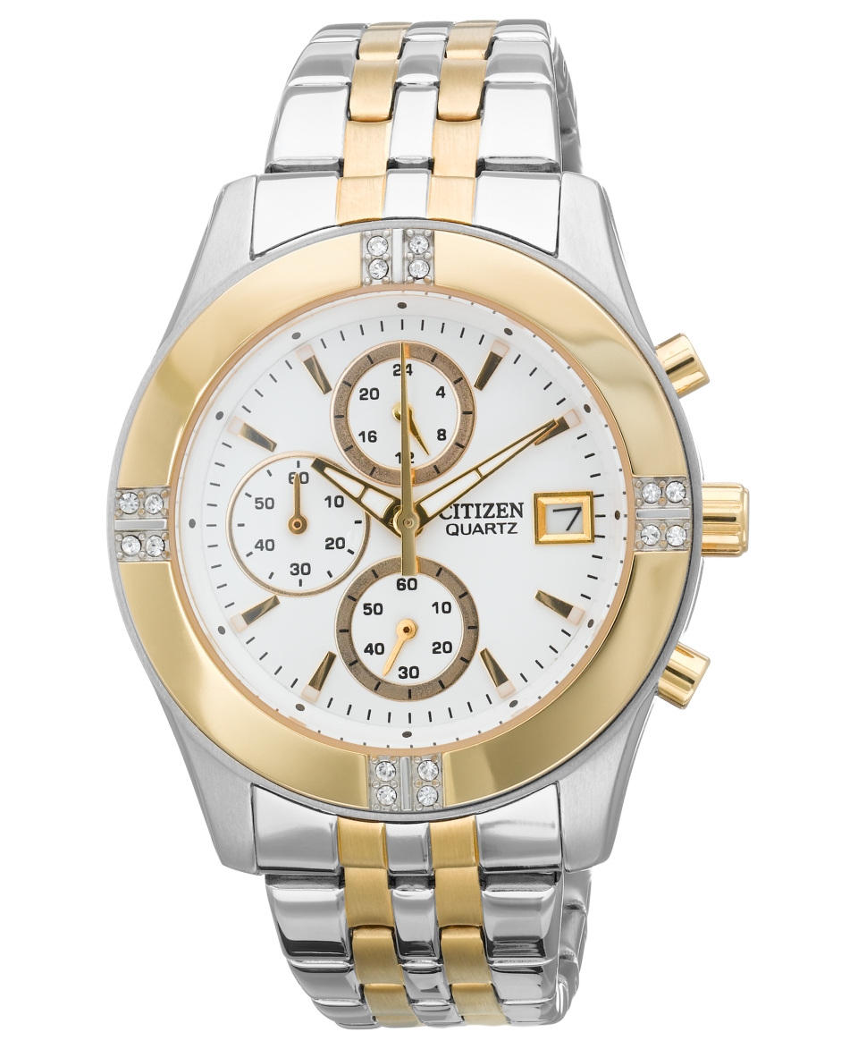 Citizen Watch, Womens Chronograph Quartz Two Tone Stainless Steel