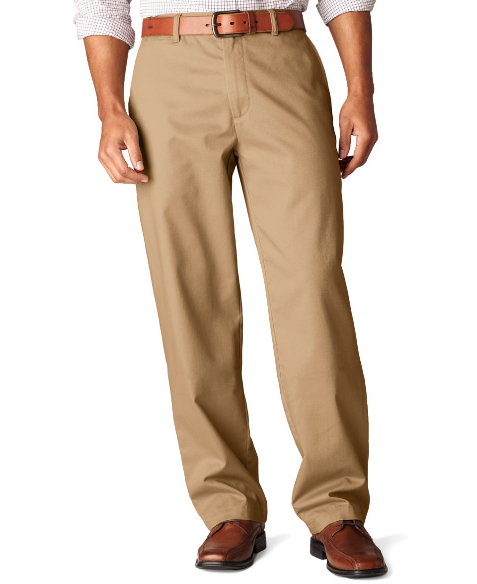 Dockers Pants, D3 Classic Fit Signature Khaki Black Striped Flat Front