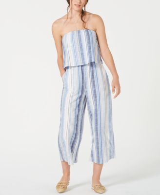 strapless popover jumpsuit