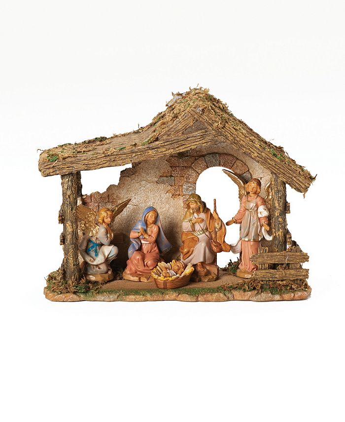 Roman Fontanini 5 Piece Nativity Set With 10 Inch Stable Reviews Shop All Holiday Home Macy S Cedar wood nativity,rustic wood nativity stable,peg doll nativity,nativity stable, small and simple nativity set,waldorf christmas nativity, jcooperstudio. 5 piece nativity set with 10 inch stable