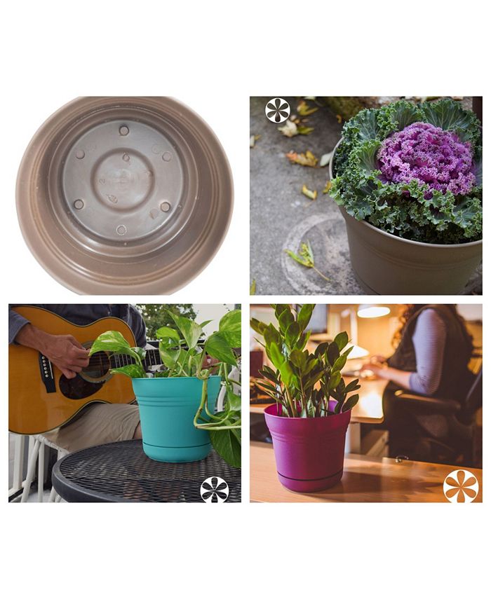 Bloem 12" Saturn Planter with Saucer & Reviews Artificial Plants Home Decor Macy's