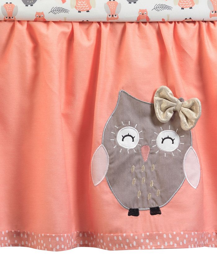 Lambs & Ivy Family Tree with Owls 4Piece Baby Crib Bedding Set