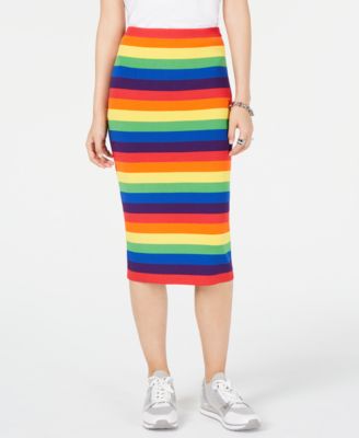 Michael Kors Rainbow-Striped Pencil 