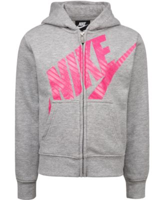 girls pink nike hoodie