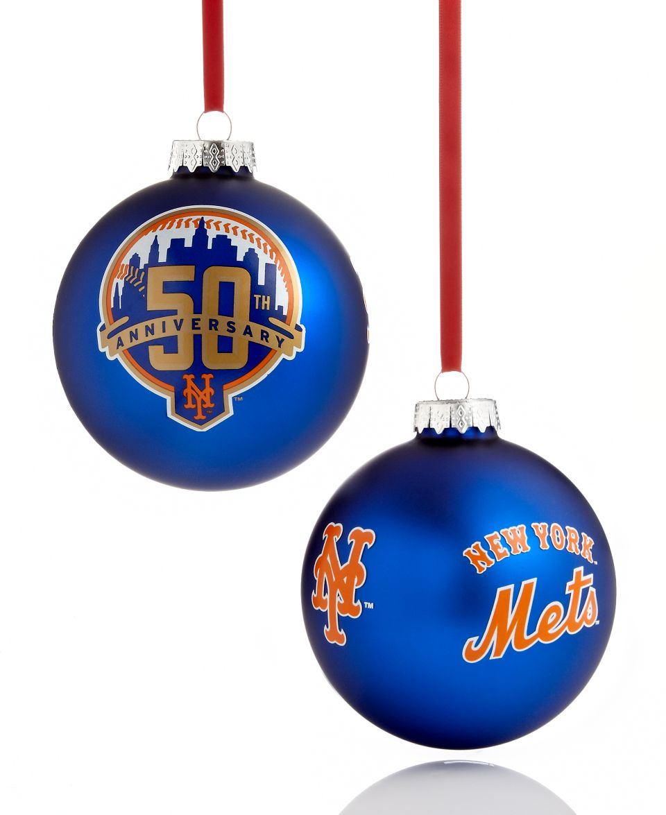 Kurt Adler Christmas Sports Ornament, MLB NY Mets 50th Anniversary
