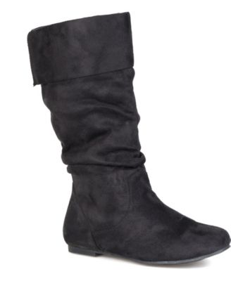 womens wide calf flat boots