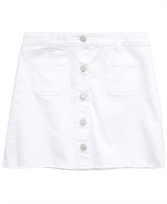 macy's white denim skirt