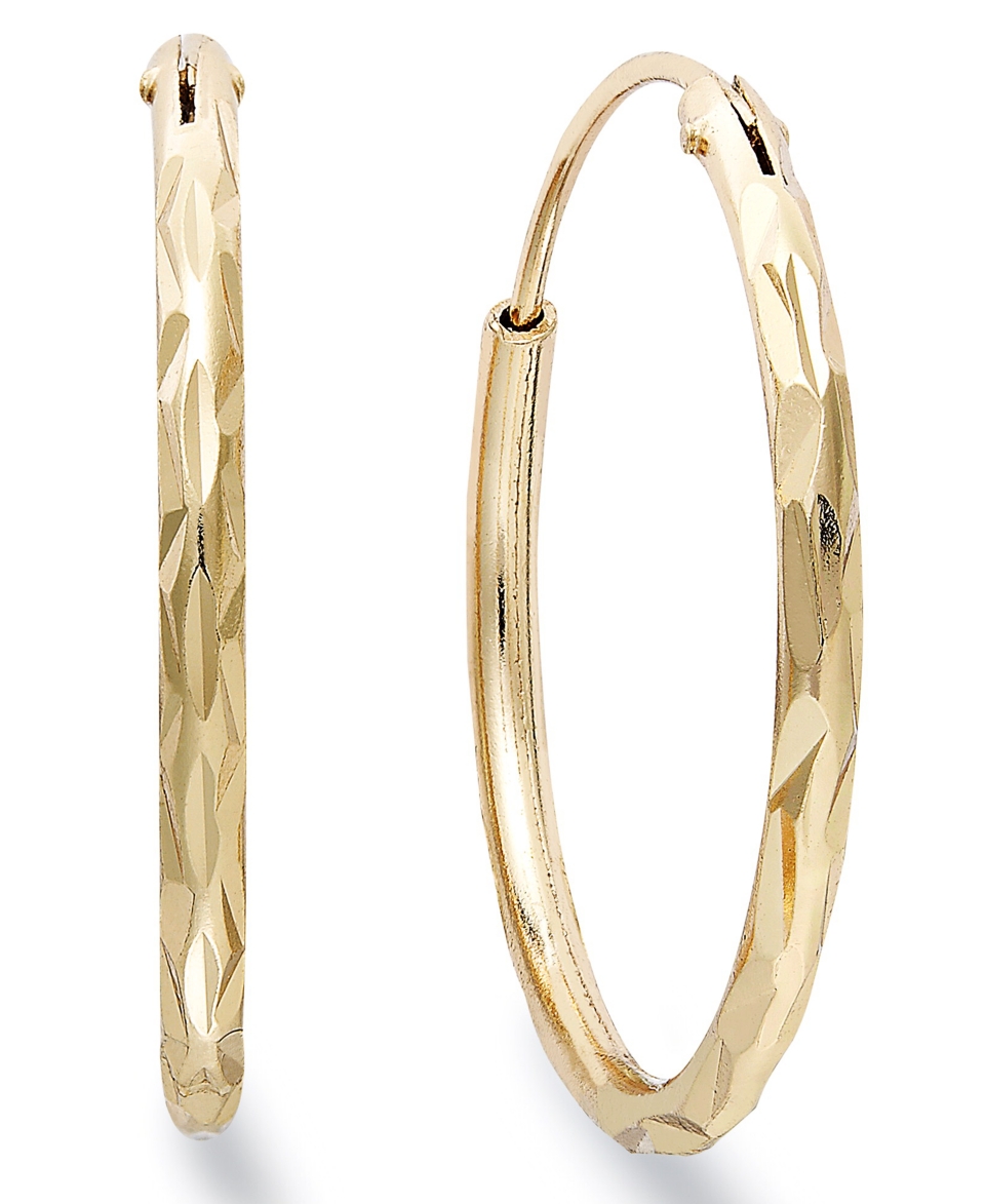 Giani Bernini 24k Gold Over Sterling Silver Earrings, Hoop Earrings