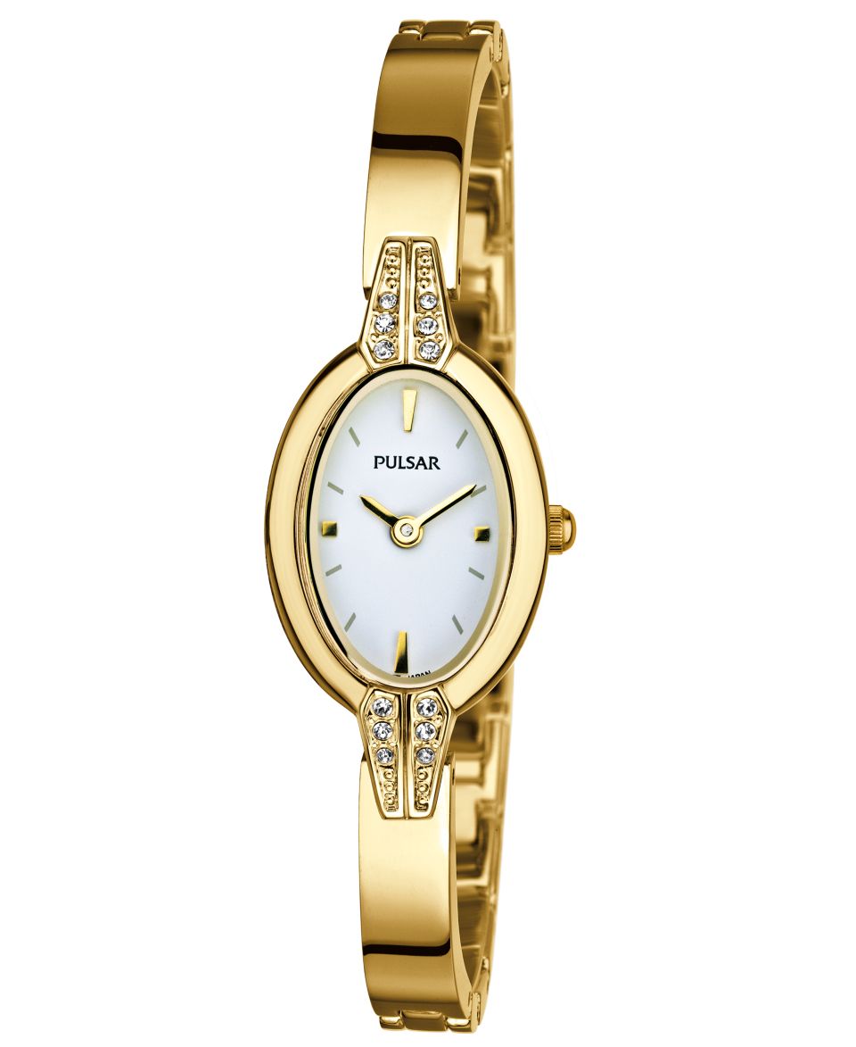 Pulsar Watch, Womens Gold Tone Stainless Steel Bracelet 19mm PEGF86